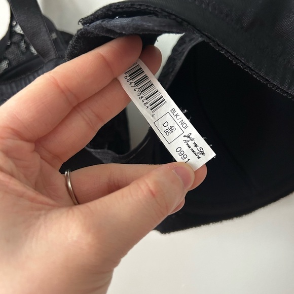 Just My Size Black Lace Women’s Bra - Picture 3 of 3